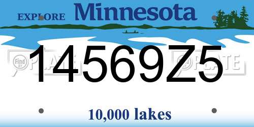 14569Z5 Minnesota License Plate