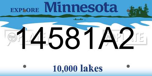 14581A2 Minnesota License Plate