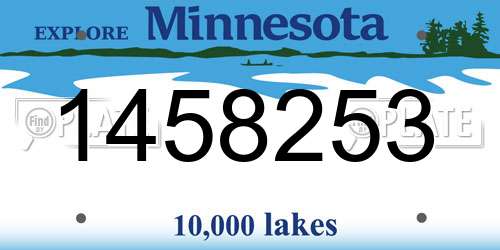 1458253 Minnesota License Plate