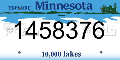 1458376 Minnesota License Plate