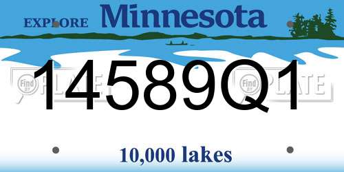 14589Q1 Minnesota License Plate