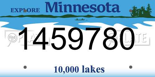 1459780 Minnesota License Plate
