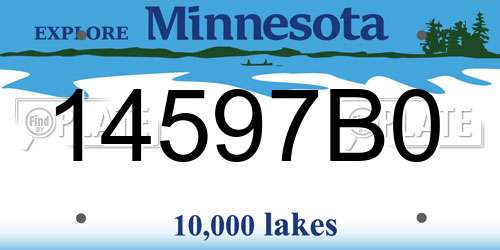14597B0 Minnesota License Plate