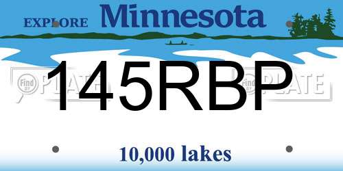 145RBP Minnesota License Plate