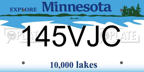 145VJC Minnesota License Plate