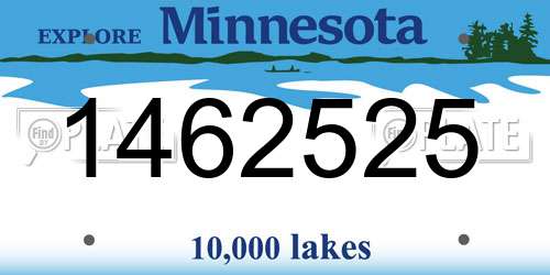 1462525 Minnesota License Plate