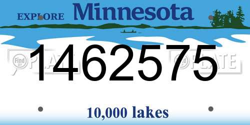 1462575 Minnesota License Plate