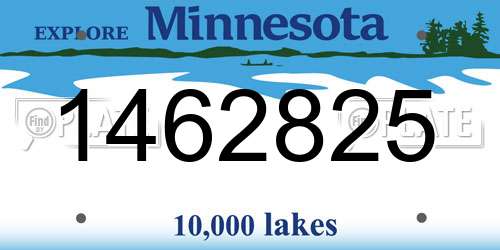 1462825 Minnesota License Plate