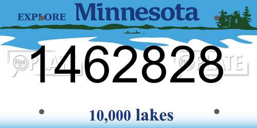 1462828 Minnesota License Plate