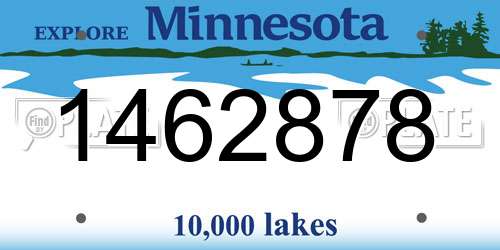 1462878 Minnesota License Plate