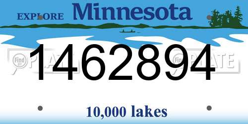 1462894 Minnesota License Plate