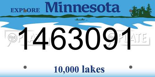 1463091 Minnesota License Plate