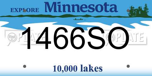 1466SO Minnesota License Plate