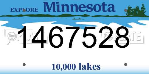 1467528 Minnesota License Plate