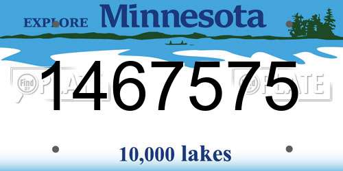 1467575 Minnesota License Plate