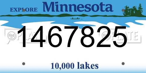1467825 Minnesota License Plate