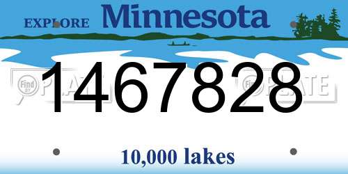 1467828 Minnesota License Plate