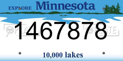 1467878 Minnesota License Plate