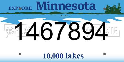1467894 Minnesota License Plate