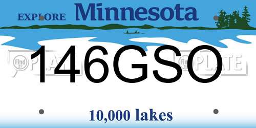 146GSO Minnesota License Plate