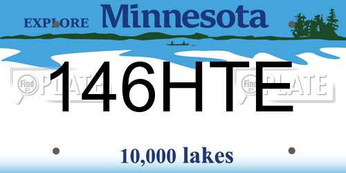 146HTE Minnesota License Plate