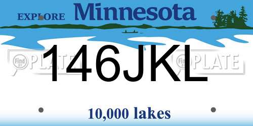 146JKL Minnesota License Plate