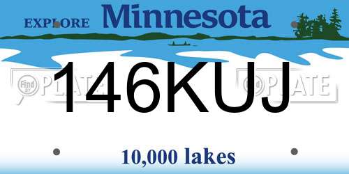 146KUJ Minnesota License Plate
