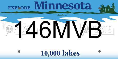146MVB Minnesota License Plate