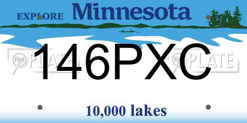146PXC Minnesota License Plate