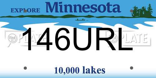 146URL Minnesota License Plate