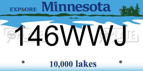 146WWJ Minnesota License Plate