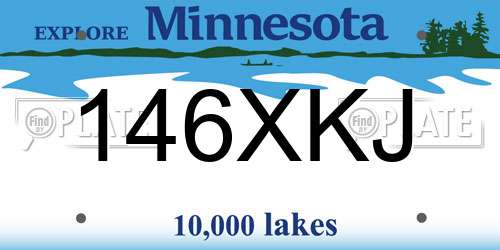 146XKJ Minnesota License Plate