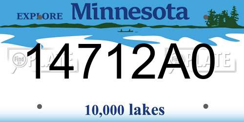 14712A0 Minnesota License Plate