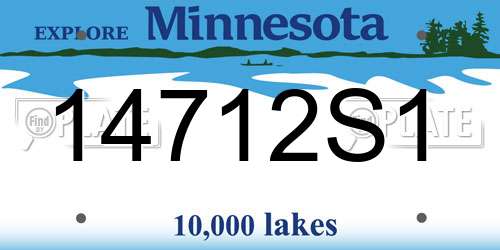14712S1 Minnesota License Plate