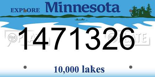 1471326 Minnesota License Plate