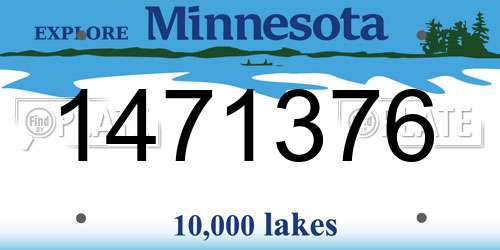 1471376 Minnesota License Plate