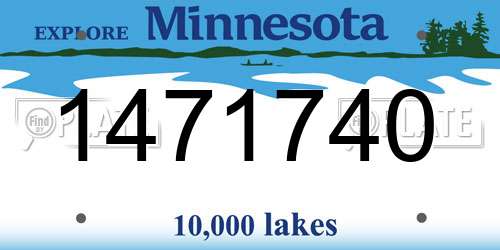 1471740 Minnesota License Plate