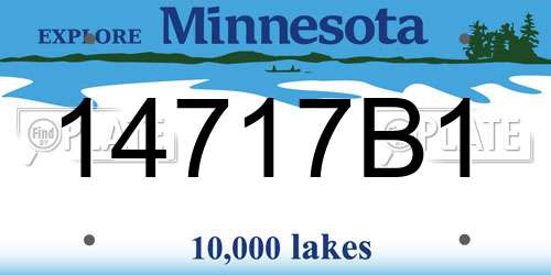 14717B1 Minnesota License Plate