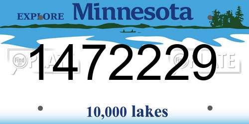 1472229 Minnesota License Plate
