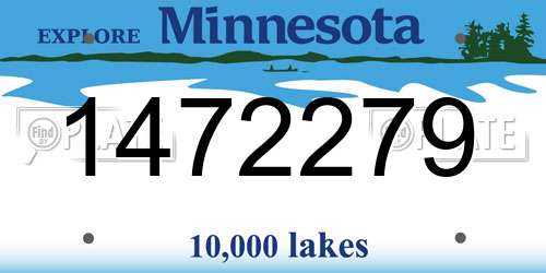 1472279 Minnesota License Plate