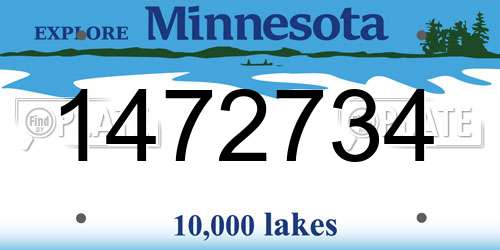 1472734 Minnesota License Plate