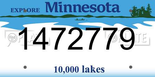 1472779 Minnesota License Plate