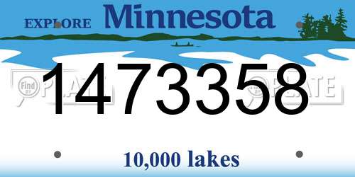 1473358 Minnesota License Plate
