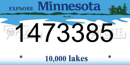 1473385 Minnesota License Plate