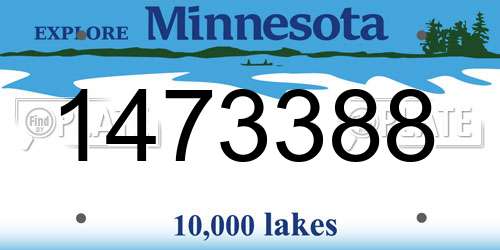1473388 Minnesota License Plate