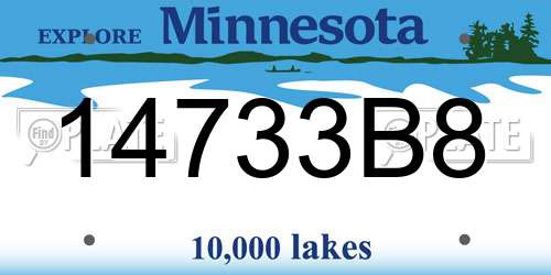 14733B8 Minnesota License Plate