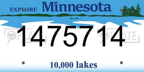 1475714 Minnesota License Plate