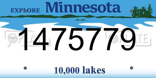 1475779 Minnesota License Plate