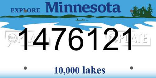 1476121 Minnesota License Plate