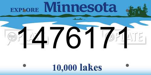 1476171 Minnesota License Plate